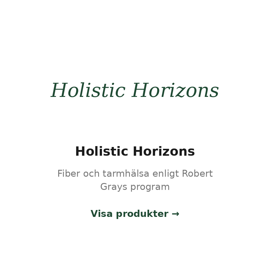Holistic Horizons
