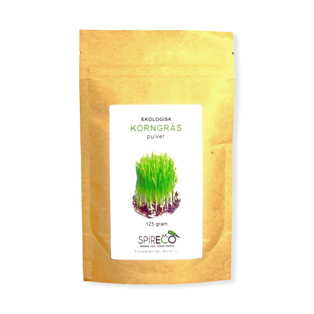 Korngräspulver ekologiskt 125 g från Spireco