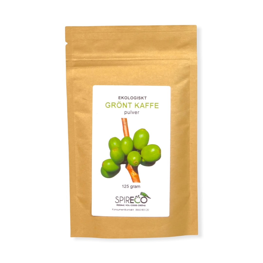 Grönt kaffe-pulver ekologiskt 125 g från Spireco