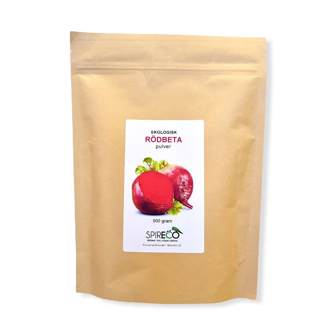 Rödbetspulver ekologiskt 500 g från Spireco