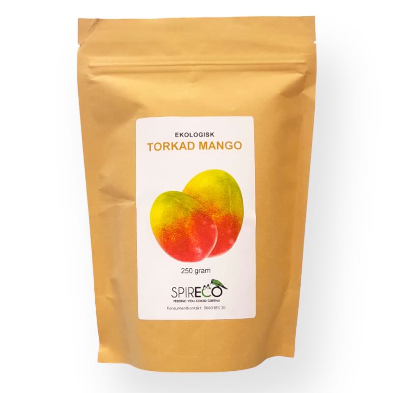 Torkad mango ekologisk 250 g från Spireco