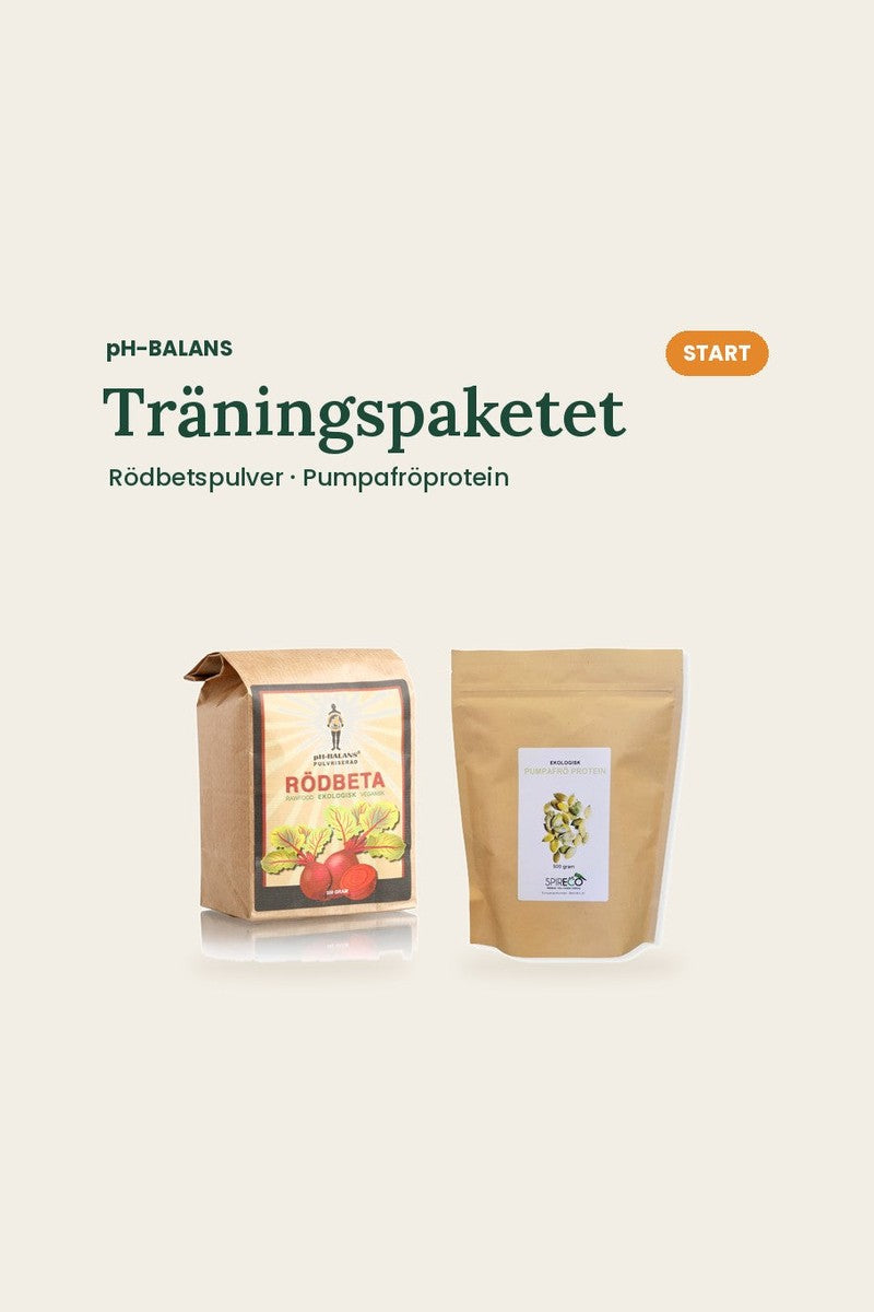 Träningspaketet Start med Rödbetspulver och Pumpafröprotein
